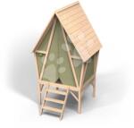 EXIT Toys Házikó és sátor pilléreken ciprusfából Yuki 300 Playhouse Exit Toys csúszdával és ponyvával mágneses zárással 3 évtől ET50540300 (ET50540300)