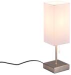 Reality Trio R51061007 asztali lámpa Ole 1x25W | E27 - húzókapcsoló, USB, nikkel, fehér