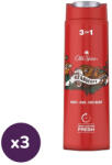 Old Spice Bearglove 3 az 1-ben tusfürdő és sampon (3x400 ml)