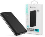 DEVIA Univerzális hordozható, asztali akkumulátor töltő - Devia Smart Series 22.5W Full Compatible Power Bank - USB + Type-C + microUSB + PD - 10.000 mAh - fekete