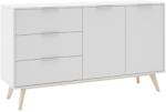 Marckeric Fehér lakkozott komód Marckeric Campus 140 x 40 cm (MR-16390)