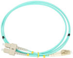 Extralink LC/UPC-SC/UPC patch kábel, multi-mode OM3, duplex, 3 mm, 3 m