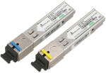 Extralink SFP 1.25G, SFP WDM modul, 1, 25 Gbps, 1310/1550 nm, egymódusú, 20 km, SC csatlakozó, DOM, pár