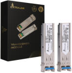 Extralink SFP 1.25g 2 csomag, SFP modul, 1, 25 Gbps, LC/UPC, 1310 nm, 20 km, egymódusú, DOM (HP/Aruba készülékekhez)