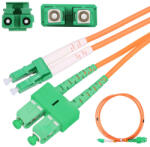 Extralink SC/APC-LC/APC patch kábel multimódusú, OM2, duplex, 3 mm, 5 m