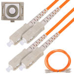 Extralink SC/UPC-SC/UPC, patch kábel, többmódusú, duplex, 50/125, 3 mm, 1 m