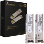 Extralink SFP 1.25g 2-csomag, SFP modul, 1, 25 Gbps, LC/UPC, 850 nm, 550 m, többszálú mód, DOM, HP/Aruba készülékekhez dedikált