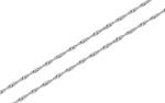  Szingapúr aranylánc fehéraranyból 1 mm IZ18538A