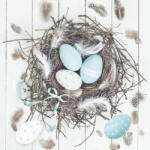 POL-MAK Húsvét Pastel Blue Natural Nest szalvéta 20 db-os 33x33 cm PKK032170 (PKK032170)