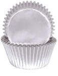  50 darabos muffin papír, muffin kapszli - Metál ezüst