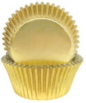  50 darabos muffin papír, muffin kapszli - Metál arany
