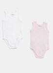 United Colors of Benetton pamut baba body 3 db 3GI70B136 - rózsaszín 68