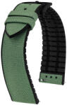 Hirsch Curea textilă Hirsch Arne M 0925090145-5, verde, material textil/ cauciuc natural, lungime M, eliberare rapidă 20 mm