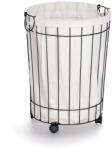 Zeller Cos de rufe pe roti Zeller, metal panza, 44x60 cm, negru bej (ZE-14295)