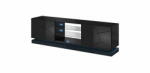 Cama MEBLE Comoda TV Cama Meble QIU 200, MDF-PAL, 42x57x200cm, Negru (QIU 200CZ)