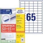 AVERY 6121-65 38 x 21, 2 mm univerzális 50+15 lap 4225 db-os etikett (AVERY_6121-65) (AVERY_6121-65)