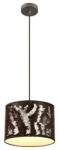Reality Crazy Pendant-1 Lite 1*E27 max. 60W bulb not incl. Oversize: W25*H100cm Crazy shade: D25*18cm Metal parts in black Color of shade: Gold/ Silver - REAL-333601-06 (REAL-333601-06)