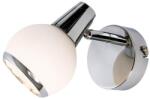 Reality Loris Spot lamp, chromewhite glass Dia: 8cmcanopy Dia: 8cm H: 14cm1*E14, Max. 40W, bulb excl. - REAL-817401-06 (REAL-817401-06)