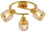 Reality Crownie gold 3lt G spot lamp, shiny gold3*E14, bulb excl. crystal shade Dia: 9.6cm H: 7cmtube Dia: 26cm canopy Dia: 10cm - REAL-830933-03 (REAL-830933-03)