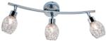 Reality Mesh 3lt Spot lamp, chrome shade mesh Dia: 8cm canopy Dia: 8cm H: 13cm L: 53cm 3*G9 33W, bulb incl. - REAL-809803-06 (REAL-809803-06)