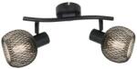 Reality Loretto Loretto black 2-ltall metal parts in black, Shade Black, for 2 x E14, max. 40W bulb not incl. L: 25cm shade D: 9cm - REAL-830702-02 (REAL-830702-02)