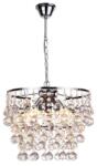 Reality London crystal Pendant lamp, chrome, Glass hanging beads. 1*E27 Max. 40W, bulb excl. Dia: 34cm. Total H: 120cm - REAL-327703-06 (REAL-327703-06)