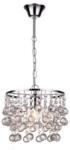 Reality London crystal Pendant lamp, chromeGlass hanging beads1*E27 Max. 40W, bulb excl. Dia: 25cm. Total H: 120cm - REAL-327701-06 (REAL-327701-06)