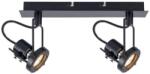 Reality Fiji 2 1lt spot black, GU10*2 bulb not incl. canopy: L320*W60MM*H25MM, lamp size：L320*W60*H160MM - REAL-823702-02 (REAL-823702-02)