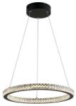 Reality Mitchell Pendant lamp, Alu. and Crystal and Iron Sandy Black LED 36W; 80lm/W; 4000K25000hours; CRI≧80; A+With Remote control, on/off+dimmableSize: D400*H1200mm - REAL-339401-30 (REAL-339401-30)