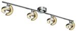 Reality Semic 8lt Spot lamp, chromeDia. 10cm acrylic shade with diamond effect Canopy Dia: 8cm, lamp size: 78*12*10cm8*3W 8x240Lm 3000K. - REAL-823908-06 (REAL-823908-06)