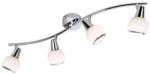 Reality Loris Spot lamp, chromewhite glass Dia: 8cmcanopy Dia: 8cm tube L: 70cm4*E14, Max. 40W, bulb excl. - REAL-817404-06 (REAL-817404-06)