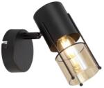 Reality Scottie Spot seire 1-lt BOSTONmetal blackglass amberL: 12 cm, D: 6 cmfor 1 x E14, max. 40W - REAL-835601-02 (REAL-835601-02)