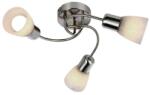 Reality Gordon Ceiling lamp, Nickel matt with white alabaster glass3*E14, bulb excl. Dia. 44cm H: 16cm - REAL-619003-07 (REAL-619003-07)