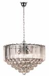 Reality Utah 5lt pendant, chrome5*E27 bulb not inc. Hangings acrylic clear round canopy D10*H2.5cmlamp size D: 40*H: 120cm - REAL-325005-06 (REAL-325005-06)