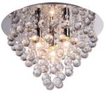 Reality London crystal Ceiling lamp Round chrome + clear Crystal 3x E14 · max. 40W bulb excl. Product dimensions: Width: 38cm Height: 26.5cm - REAL-627703-06 (REAL-627703-06)
