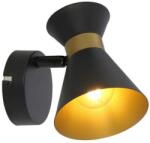 Reality Breda 1lt spot1*E14 bulb not inclmetal shade matt black+golden insidesize: 12*12*16cmcanopy: D8*H2.5cm, shade D10*H12cm - REAL-835701-02 (REAL-835701-02)