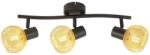 Reality Loretto Loretto black 3-ltsand black+Shade galvanized gold mattfor 3 x E14, max. 40W bulb not incl. L: 40cm shade D: 9cm - REAL-830703-30 (REAL-830703-30)