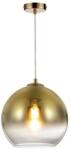 Reality Castilo ChandelierE27X1 MAX40WIron+glassD25CM canopy and cup gold mat - REAL-334201-03 (REAL-334201-03)