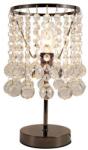 Reality London crystal Table lamp, shiney black or shiney blackCrystal hanging beads1*E14 Max. 40W, bulb excl. Dia: 16cm. H: 15cmbase base Dia: 12cm Total H: 32cm - REAL-527701-29 (REAL-527701-29)