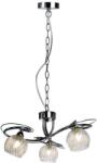 Reality Ariana Pendant lamp, chrome 3*G9 Max. 33W bulb incl. clear glass with metal mesh inside. Dia: 12cm H: 10cm Dia: 45cm. Total H: 120cm - REAL-327903-06 (REAL-327903-06)