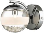 Reality Dream Wall lamp chrome Size: 13*11*15cm 1xG9 33W bulb incl. Glass clear with matt stripe. Crystal deco - REAL-222801-06 (REAL-222801-06)