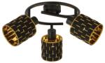 Reality Thiago spot 3G-ltmetal black+PS shade3 x E14, max. 40W bulb not incltube Dia: 25cm canopy Dia: 9cmshade D: 10, H: 10 cm - REAL-838433-02 (REAL-838433-02)