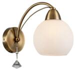 Reality Vanity Wall lamp, antique brass1*E27, Max 60W, bulb excl. white alabaster glassDia. 15cm H: 13cmTotal L: 30cm H: 21cmBeads: acrylic - REAL-228201-04 (REAL-228201-04)