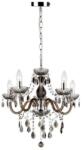 Reality Marie 5Lt-Pendant Lamp5*E14, Max 40W bulb excl. lamp shade: D48*H48cmMetal: chrome Plastic: clear black - REAL-128305-02 (REAL-128305-02)