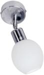 Reality Cortez Spot lamp, satin nickel1*E14 max 40W, bulb excl. canopy Dia: 8cm glass Dia: 10cm total L: 22cm - REAL-807601-07 (REAL-807601-07)