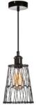 Reality Cameleon 1Light Pendant Lampmetal shiny black1xE27 socket, ~230v, Max 40W. Safty Class II, bulb not uncluded. Top Round Ceiling: Dia. 10cm (Overall H. 120cm)x1 deformable wire shade (shade (REAL-33740