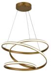Reality Rollercoaster LED pendant lightAlu, and Silicon and IronPainting Gold finishLED 50W with 80lm/W; A+ 2years warranty; A+4000K dimmable w remote controlLampsize: D600xH1200mm - REAL-334811- (REAL-334811