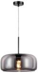 Reality Jamilla ChandelierE27X1 MAX40WIron+glassD33CM canopy and cup black - REAL-334401-02 (REAL-334401-02)