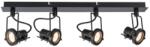 Reality Fiji 2 4lt spot black，GU10*4 bulb not incl. canopy: L600*W60MM*25MM, lamp size: L600*W60*H160MM - REAL-823704-02 (REAL-823704-02)