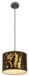 Reality Crazy Pendant-1 Lite 1*E27 max. 60W bulb not incl. Oversize: W25*H100cm Crazy shade: D25*18cm Metal parts in black Color of shade: Gold/ Black - REAL-333601-03 (REAL-333601-03)